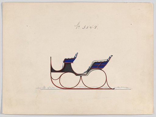 Design for 2 Seat Victoria Sleigh, no. 3548
