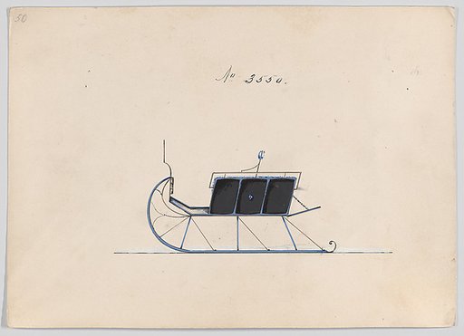 Design for Dos-a-Dos Sleigh, no. 3550