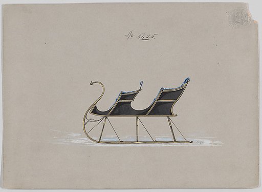 Design for 4 Seat Sleigh, no. 3625