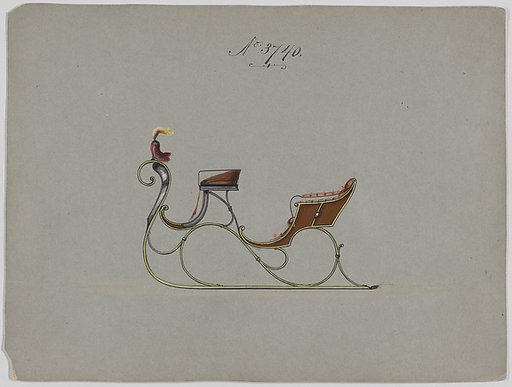 Design for 4 Seat Sleigh, no. 3740