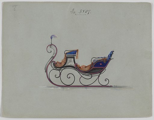 Design for 4 Seat Sleigh, no. 3809
