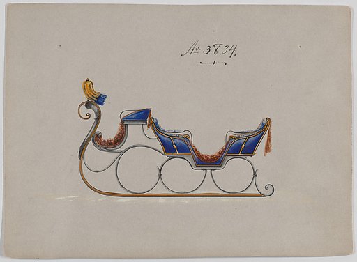 Design for 4 Seat Sleigh, no. 3834