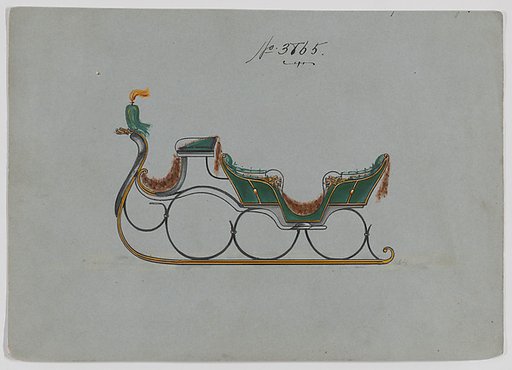 Design for Vis-a-Vis Sleigh, no. 3865