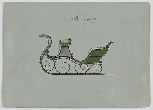 Design for 2 Seat Sleigh, no. 3891