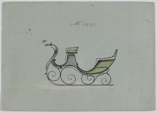 Design for 4 Seat Sleigh, no. 3893
