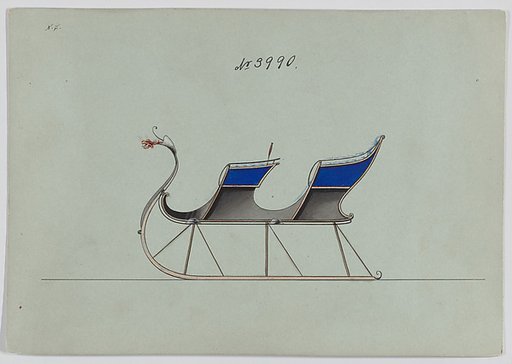 Design for 2 Seat Sleigh, no. 3990