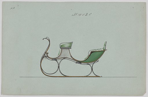 Design for 4 Seat Sleigh, no. 4020