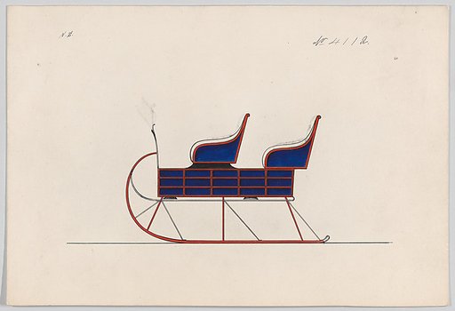 Design for 4 Seat Sleigh, no. 4112