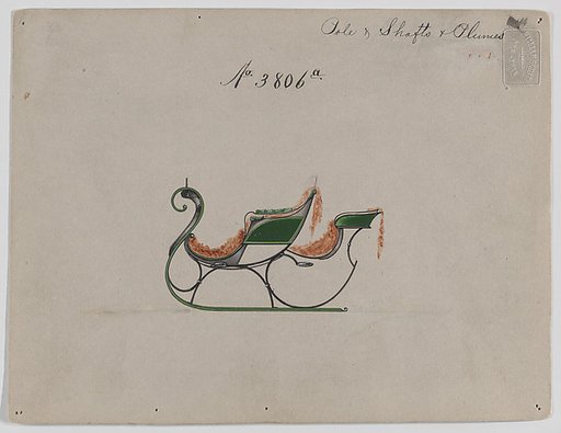 Sleigh with Rumble Seat #3806a