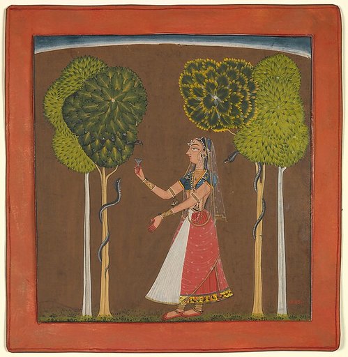 Ragini, possibly Asavari: Folio from a Ragamala Series