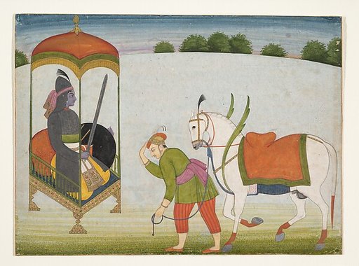 Kalki Avatar, the Future Incarnation of  Vishnu:  Page from a Dispersed Manuscript