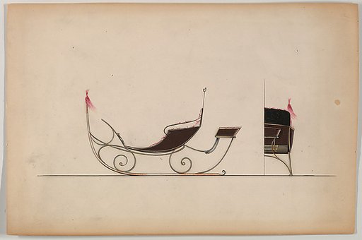 Sleigh with rumble seat  (unnumbered)