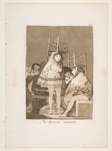 Plate 26 from "Los Caprichos": They've already got a seat (Ya tienen asiento)