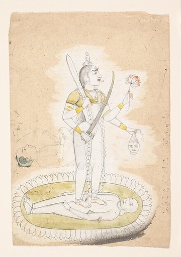 Sketch with Kali and a Young Boy