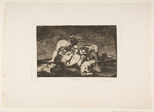 Plate10 from "The Disasters of War" (Los Desastres de la Guerra): Nor [do these] either (Tampoco)