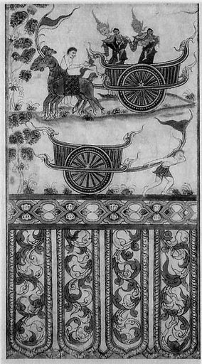 Prince Vessantara Gives Away His Chariot: Scene from a Vessantara Jataka