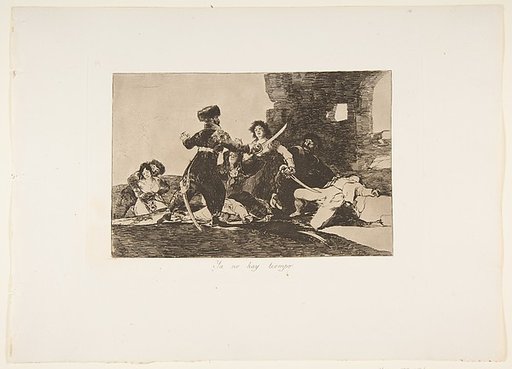 Plate 19 from "The Disasters of War" (Los Desastres de la Guerra): There isn't time now (Ya no hay tiempo)