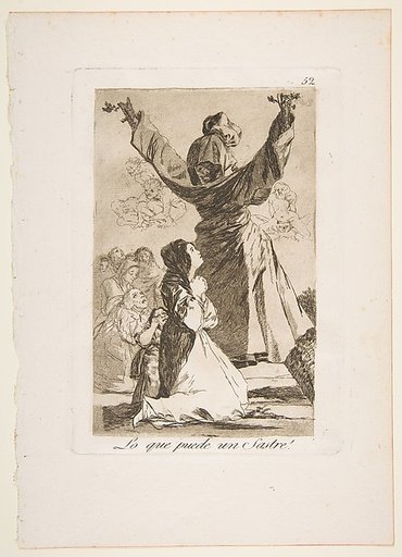 Plate 52 from "Los Caprichos": What a tailor can do! (Lo que puede un Sastre!)