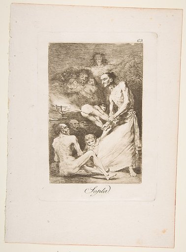 Plate 69 from "Los Caprichos": Blow (Sopla)