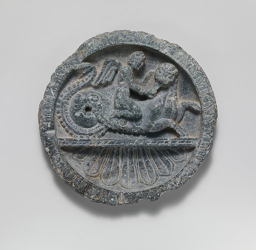 Dish with Winged Eros Riding a Lion-Headed Sea Monster