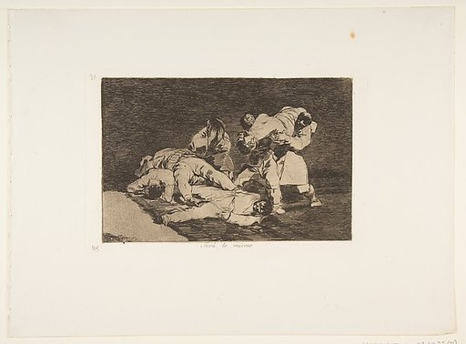 Plate 21 from "The Disasters of War" (Los Desastres de la Guerra): 'It will be the same' (Será lo mismo)