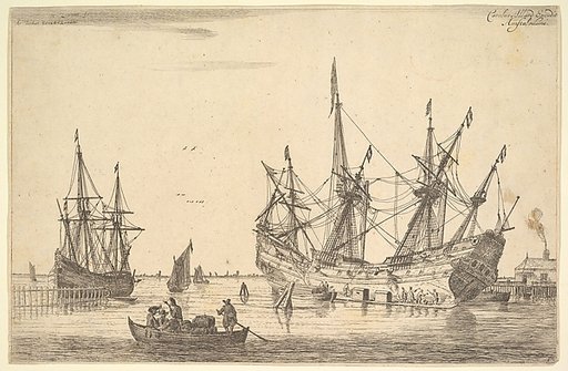 Men Caulking the Hull of a Ship
