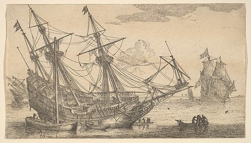 A Merchant Man Careened for Caulking the Hull