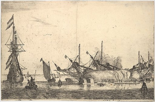 Ships Careened for Caulking the Hull