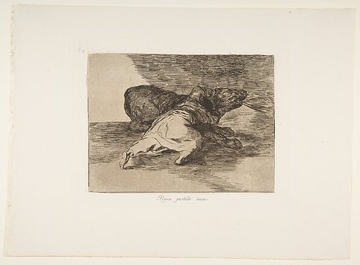 Plate 40 from "The Disasters of War" (Los Desastres de La Guerra): 'He gets something out of it' (Algun partido saca)