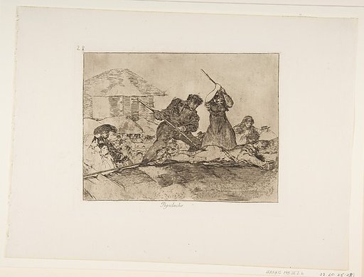 Plate 28 from "The Disasters of War" (Los Desastres de la Guerra): 'Rabble' (Populacho)