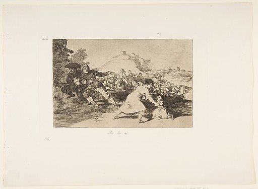 Plate 44 from "The Disasters of War" (Los Desastres de la Guerra): I saw it (Yo lo vi)
