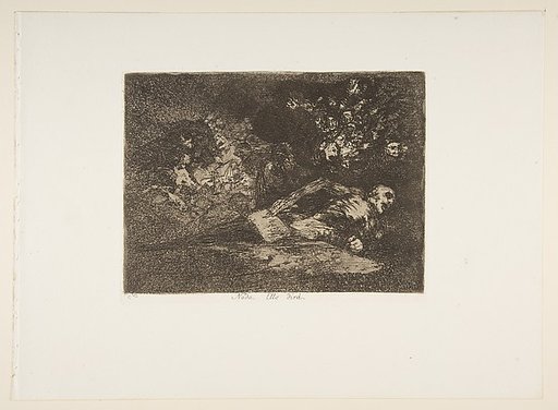 Plate 69 from "The Disasters of War" (Los Desastres de la Guerra): 'Nothing. The event will tell' (Nada. Ello dirá)