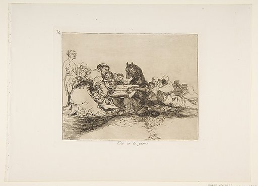 Plate 74 from "The Disasters of War" (Los Desastres de la Guerra): 'That is the worst of it!' (Esto es lo peor!)