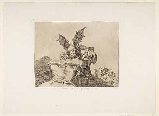 Plate 71 from "The Disasters of War" (Los Desastres de la Guerra): 'Against the common good' (Contra el bien general)