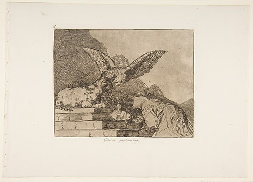 Plate 73 from "The Disasters of War" (Los Desastres de la Guerra): 'Feline pantomime' (Gatesca pantomima)