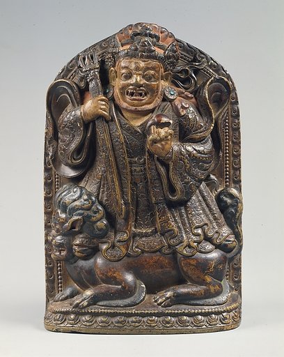 Dharmapala Standing on a Lion