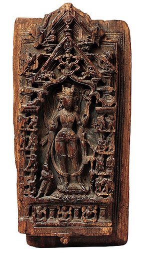 Shrine Relief Fragment Depicting Ashtamahabhaya Tara, the Buddhist Savioress