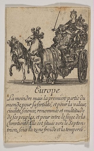 Allegory of Europe, from "Jeu de la Géographie"