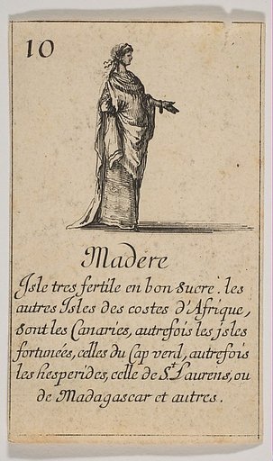 Madere, from "Jeu de la Géographie"