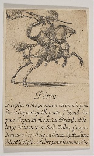 Pérou, from the playing cards "Jeu de la Géographie"