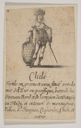 Chile, from the playing cards "Jeu de la Géographie"