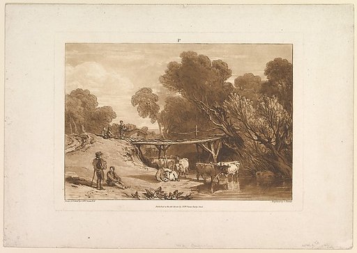 Bridge and Cows, part I, plate 2 from "Liber Studiorum"