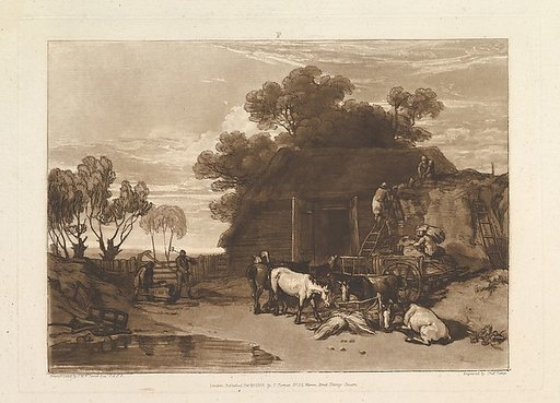 The Straw Yard, part II, plate 7 from "Liber Studiorum"