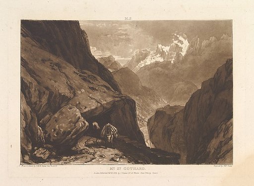 Mt. St. Gothard, part II, plate 9 from "Liber Studiorum"