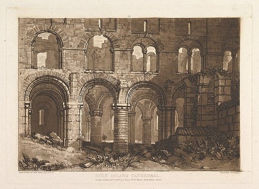 Holy Island Cathedral, part III, plate 11 from "Liber Studiorum"