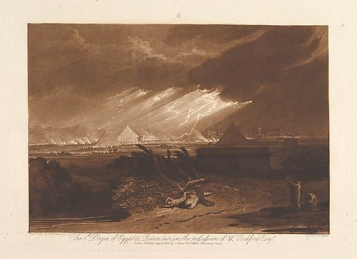 The Fifth Plague of Egypt, part III, plate 16 from "Liber Studiorum"