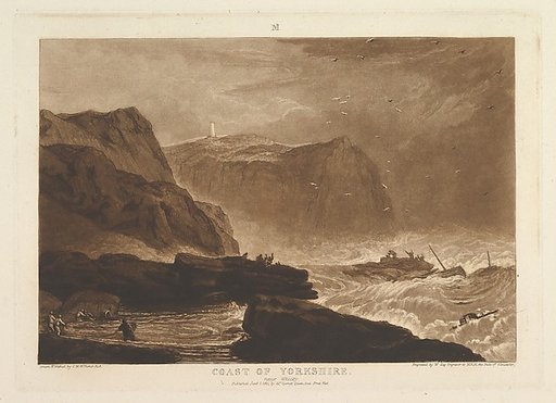 Coast of Yorkshire, Near Whitby, part V, plate 24 from "Liber Studiorum"