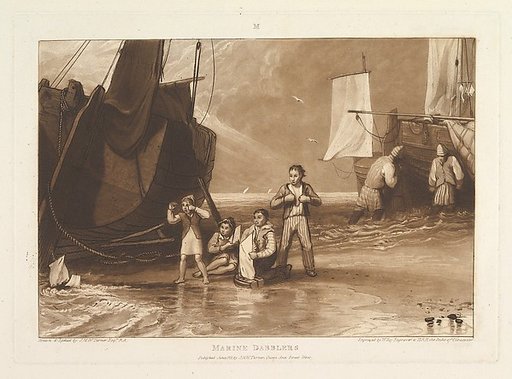 Marine Dabblers, part VI, plate 29 from "Liber Studiorum"