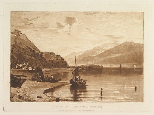 Inverary Pier, Loch Fyne, Morning, part VII, plate 35 from "Liber Studiorum"