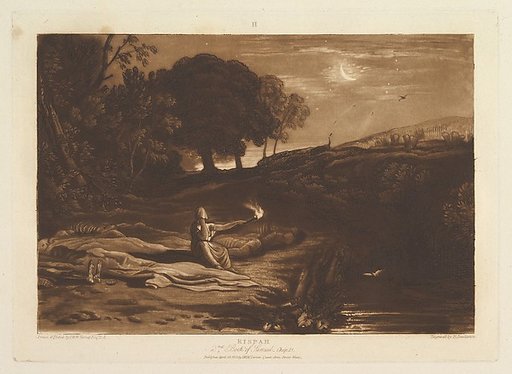 Rispah, 2nd Book of Samuel, Chapter 21, part IX, plate 46 from "Liber Studiorum"